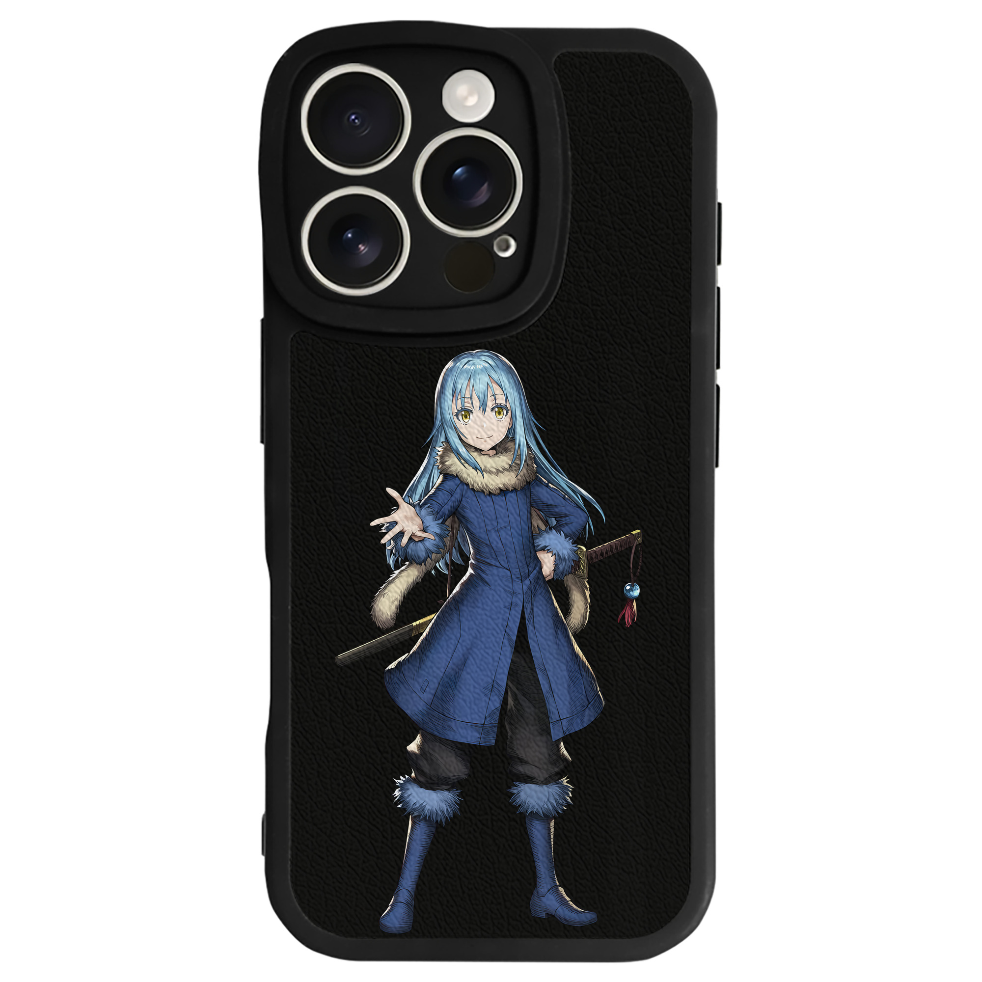 （画像用） 転スラ Regarding Reincarnated to Slime 【iPhone 16シリーズ対応】シリコンスマホケース（レザー調） 材質：シリコン